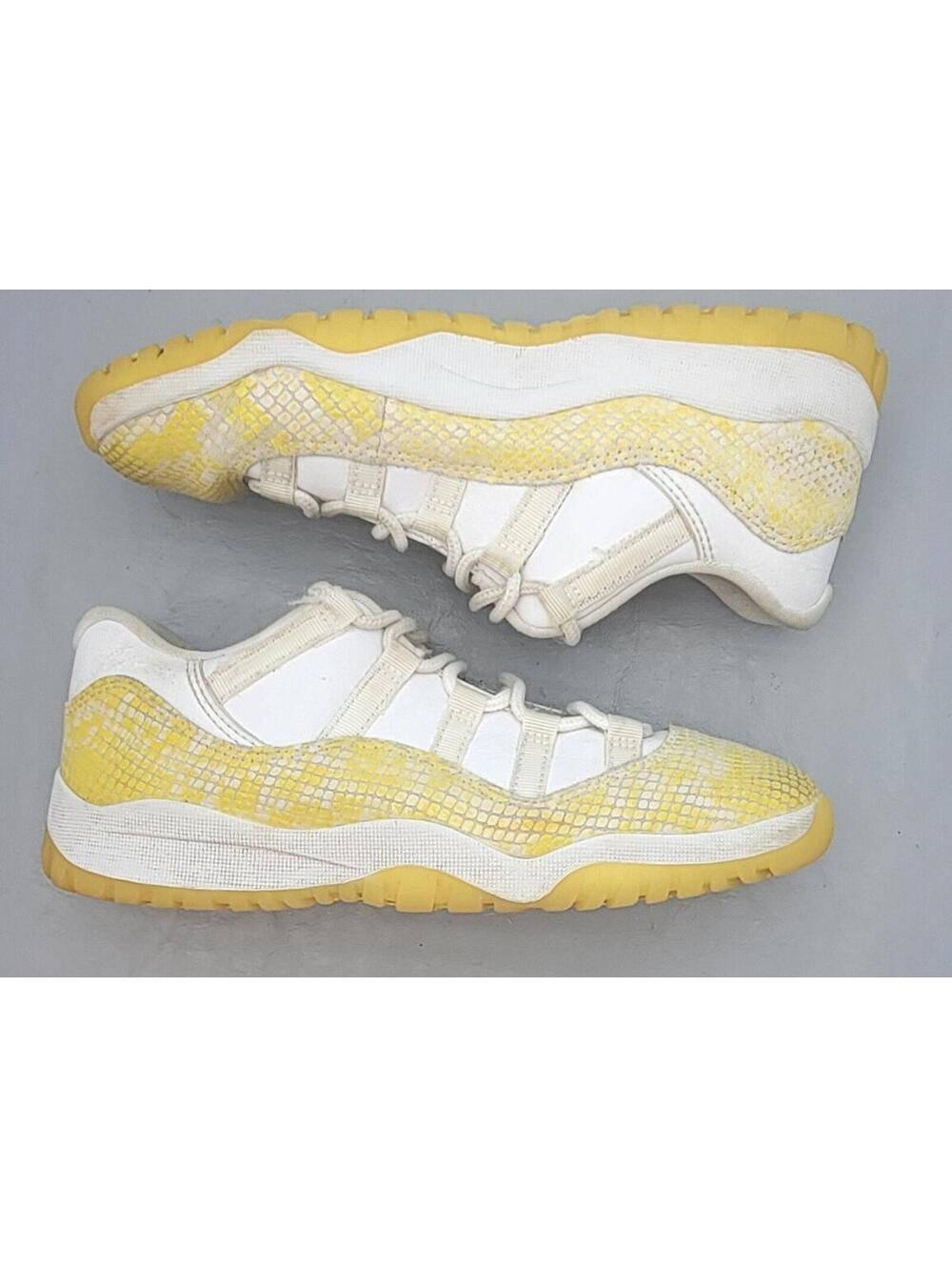 Air Jordan 11 Retro Low Yellow Snakeskin GS 3Y White 580522-107 Shoes